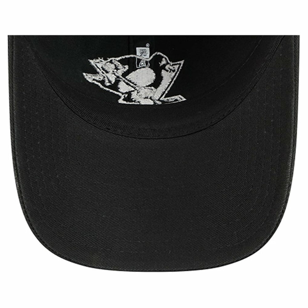 NHL Black Pittsburgh Penguins New Era Stamp Fabric Applique 9TWENTY Adjustable Hat