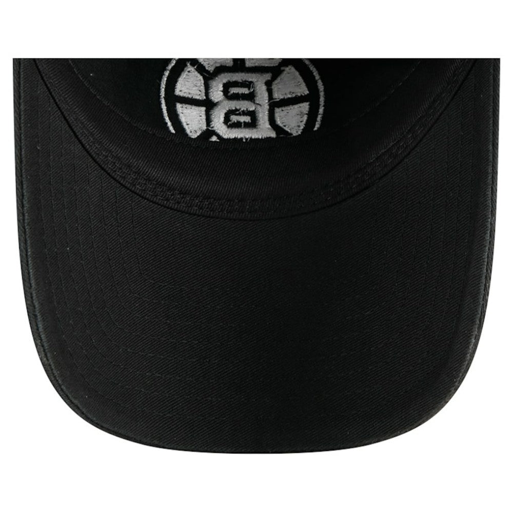 NHL Black Boston Bruins New Era Stamp Fabric Applique 9TWENTY Adjustable Hat