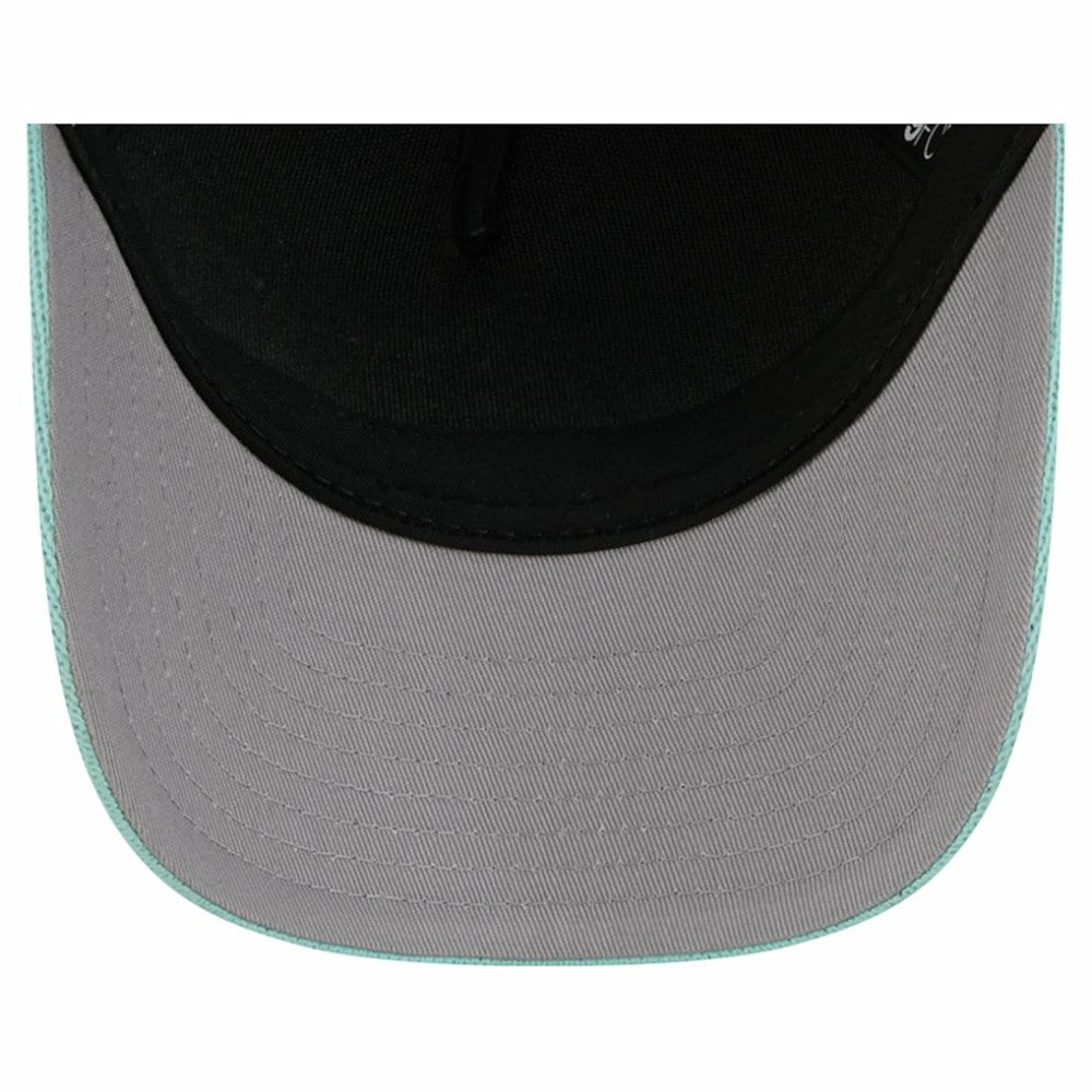 NHL Light Blue/Deep Sea Blue Seattle Kraken New Era Hockey Sock 9FORTY A-Frame M-Crown Adjustable Trucker Hat