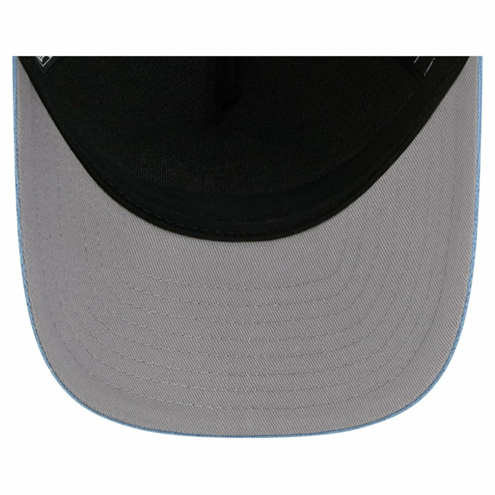 NHL Light Blue/Black Utah Mammoth New Era Hockey Sock 9FORTY A-Frame M-Crown Adjustable Trucker Hat