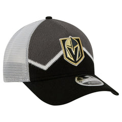 NHL Black/Gray Vegas Golden Knights New Era Hockey Sock 9FORTY A-Frame M-Crown Adjustable Trucker Hat