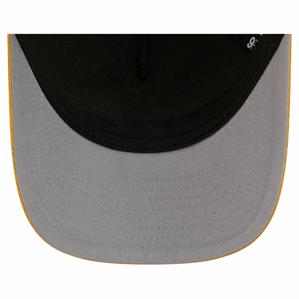 NHL Gold/Navy Nashville Predators New Era Hockey Sock 9FORTY A-Frame M-Crown Adjustable Trucker Hat