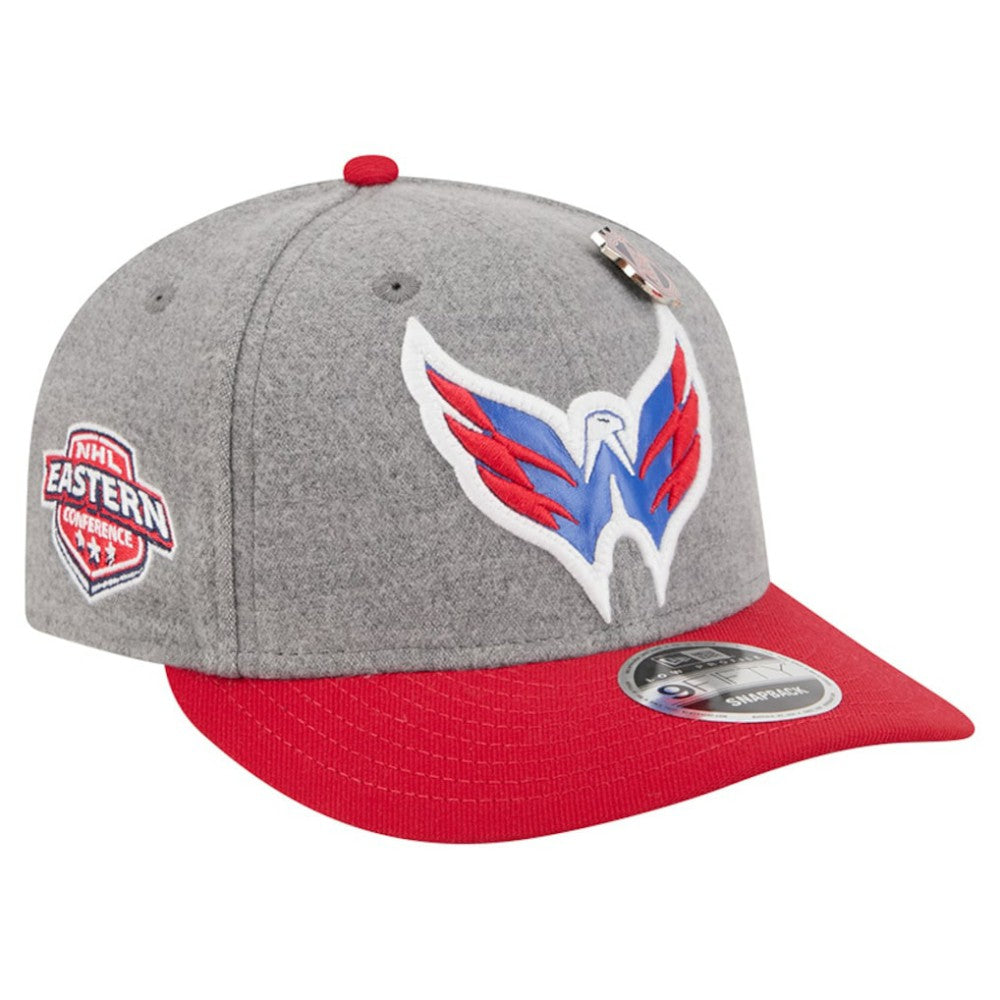 NHL Gray/Red Washington Capitals New Era Wool Pin Low Profile 9FIFTY Snapback Hat