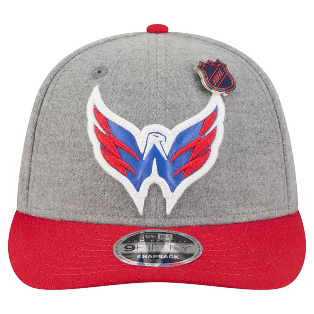 NHL Gray/Red Washington Capitals New Era Wool Pin Low Profile 9FIFTY Snapback Hat