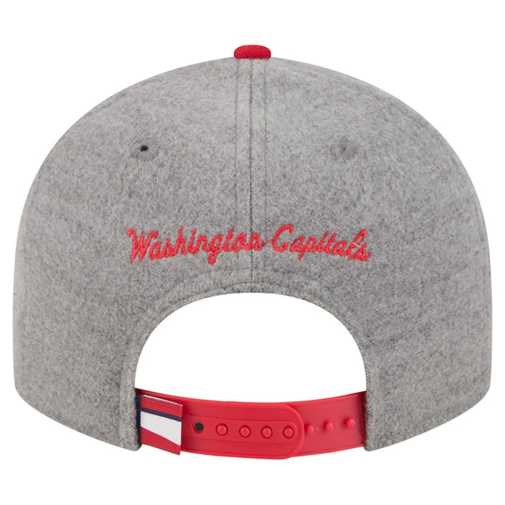 NHL Gray/Red Washington Capitals New Era Wool Pin Low Profile 9FIFTY Snapback Hat