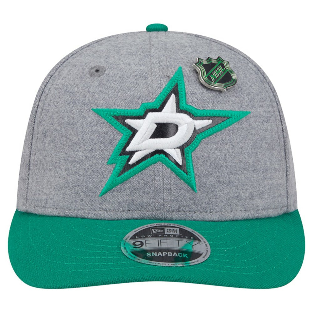 NHL Kelly Green/Green Dallas Stars New Era Wool Pin Low Profile 9FIFTY Snapback Hat