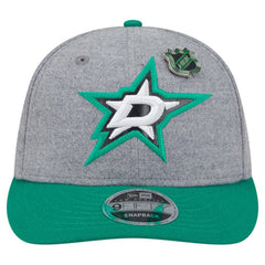 NHL Kelly Green/Green Dallas Stars New Era Wool Pin Low Profile 9FIFTY Snapback Hat