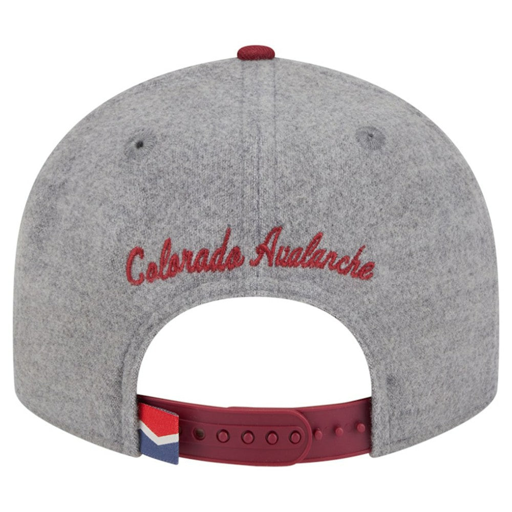 NHL Gray/Burgundy Colorado Avalanche New Era Wool Pin Low Profile 9FIFTY Snapback Hat