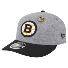 NHL Gray/Black Boston Bruins New Era Wool Pin Low Profile 9FIFTY Snapback Hat