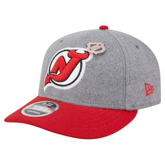NHL Gray/Red New Jersey Devils New Era Wool Pin Low Profile 9FIFTY Snapback Hat