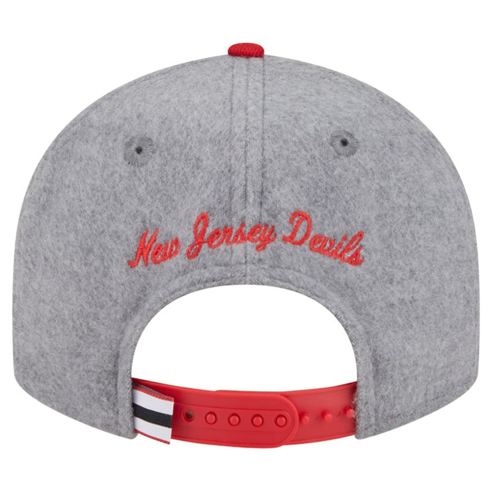 NHL Gray/Red New Jersey Devils New Era Wool Pin Low Profile 9FIFTY Snapback Hat