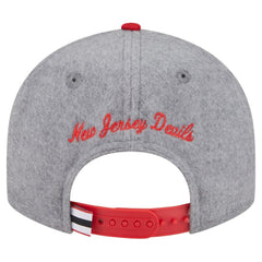 NHL Gray/Red New Jersey Devils New Era Wool Pin Low Profile 9FIFTY Snapback Hat