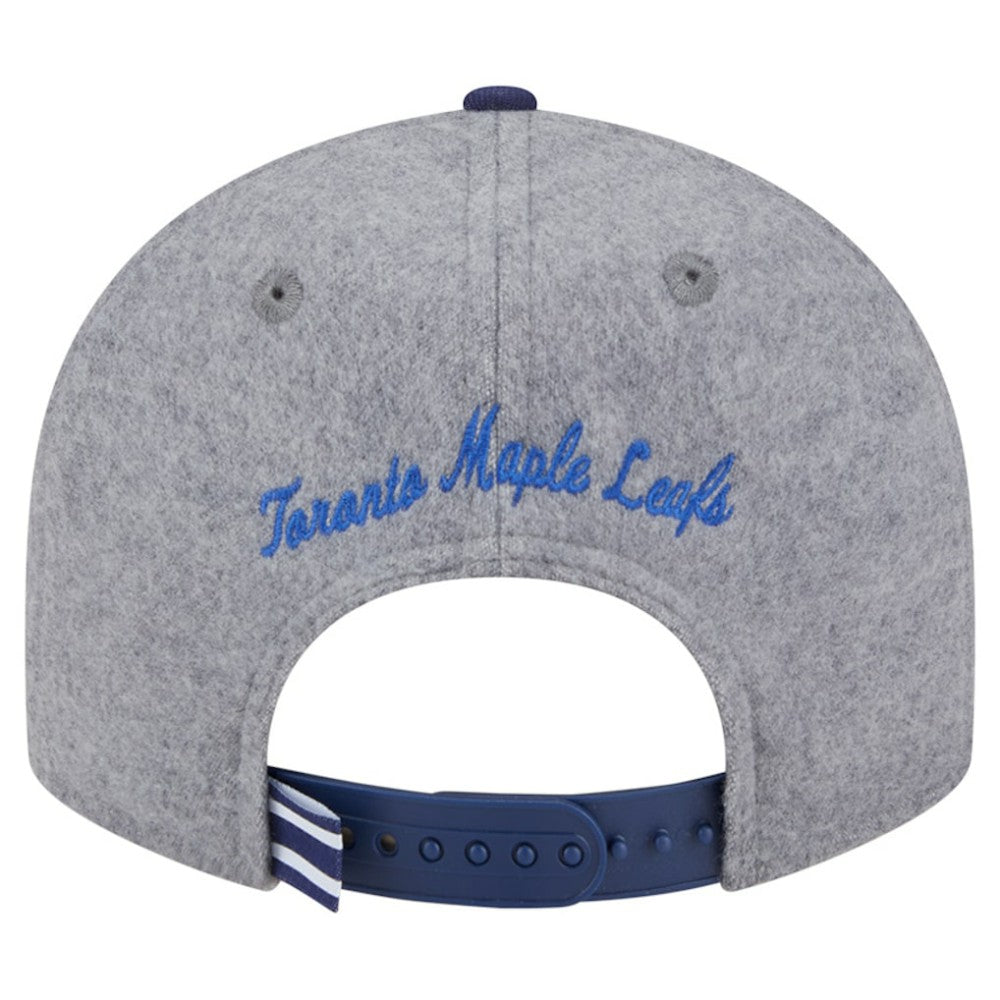 NHL Gray/Blue Toronto Maple Leafs New Era Wool Pin Low Profile 9FIFTY Snapback Hat