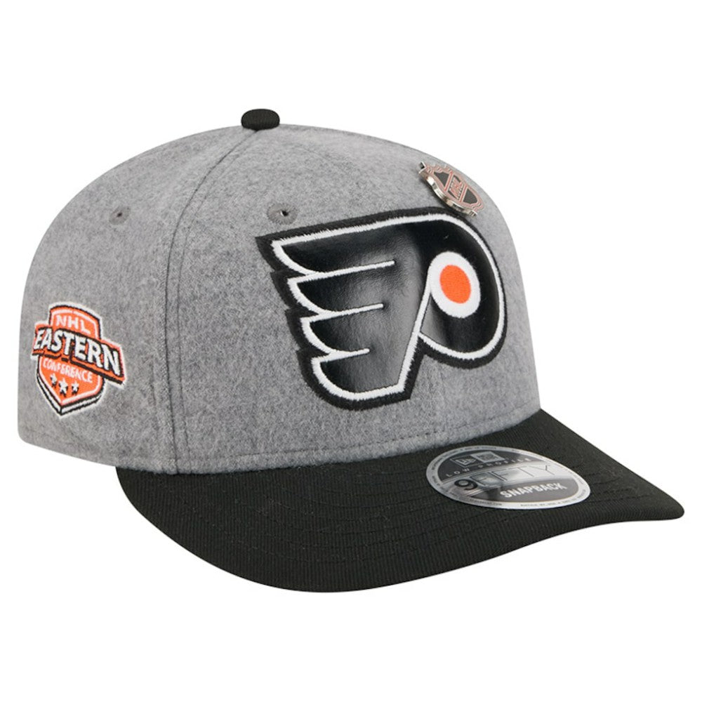 NHL Gray/Black Philadelphia Flyers New Era Wool Pin Low Profile 9FIFTY Snapback Hat