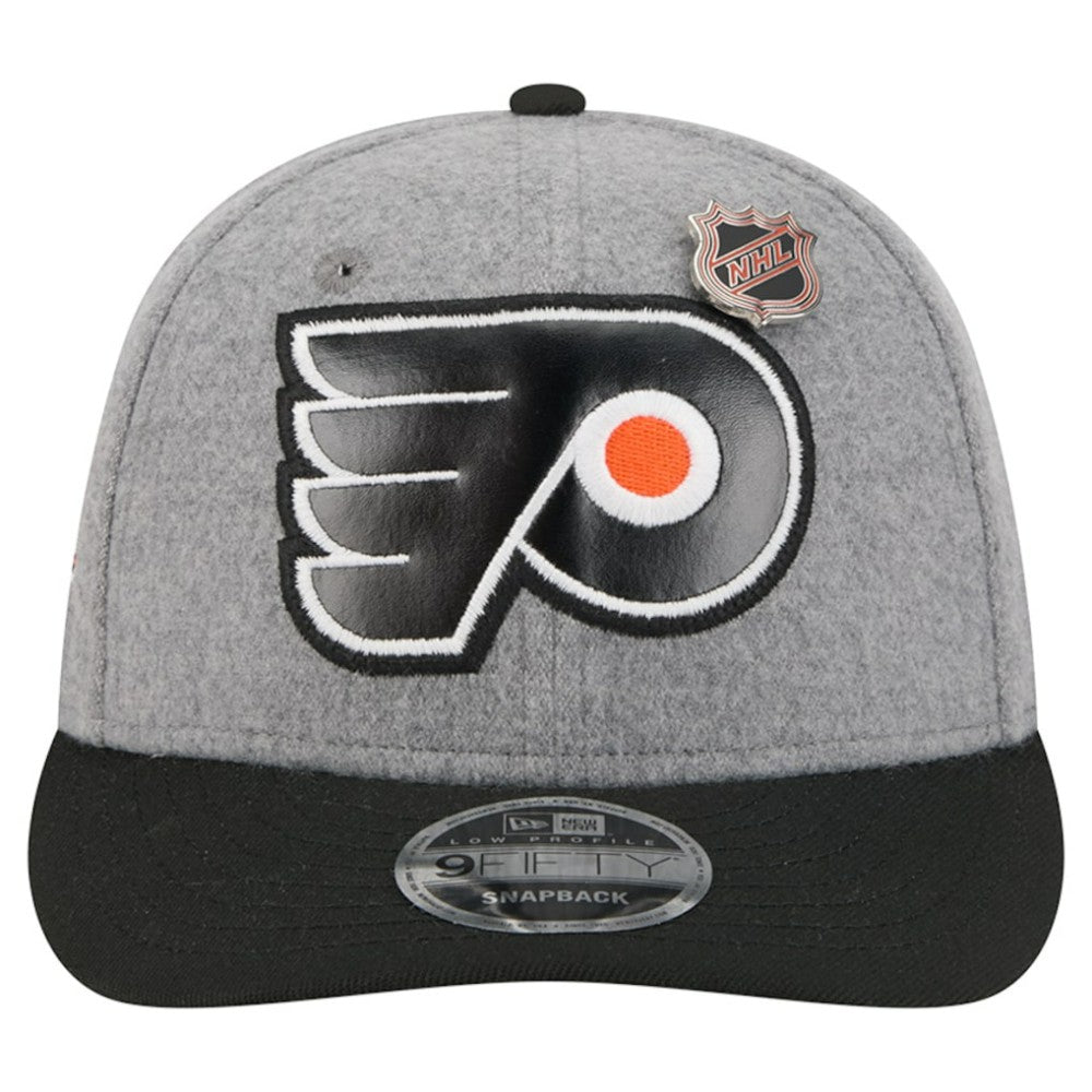 NHL Gray/Black Philadelphia Flyers New Era Wool Pin Low Profile 9FIFTY Snapback Hat