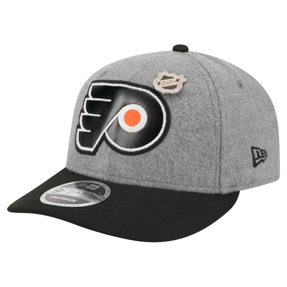 NHL Gray/Black Philadelphia Flyers New Era Wool Pin Low Profile 9FIFTY Snapback Hat