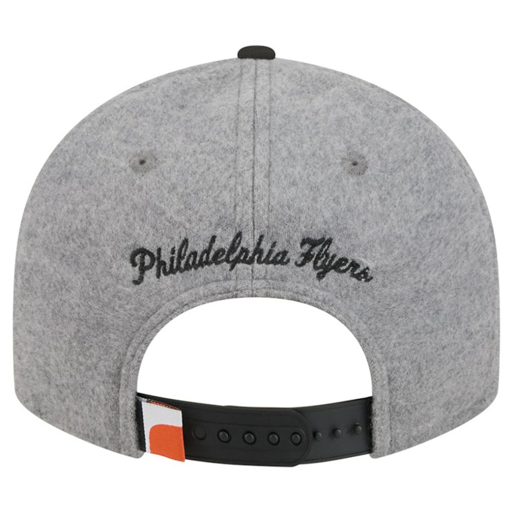 NHL Gray/Black Philadelphia Flyers New Era Wool Pin Low Profile 9FIFTY Snapback Hat