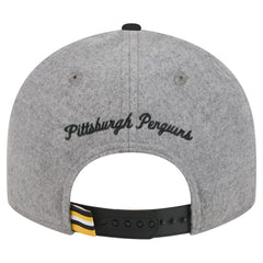 NHL Gray/Black Pittsburgh Penguins New Era Wool Pin Low Profile 9FIFTY Snapback Hat