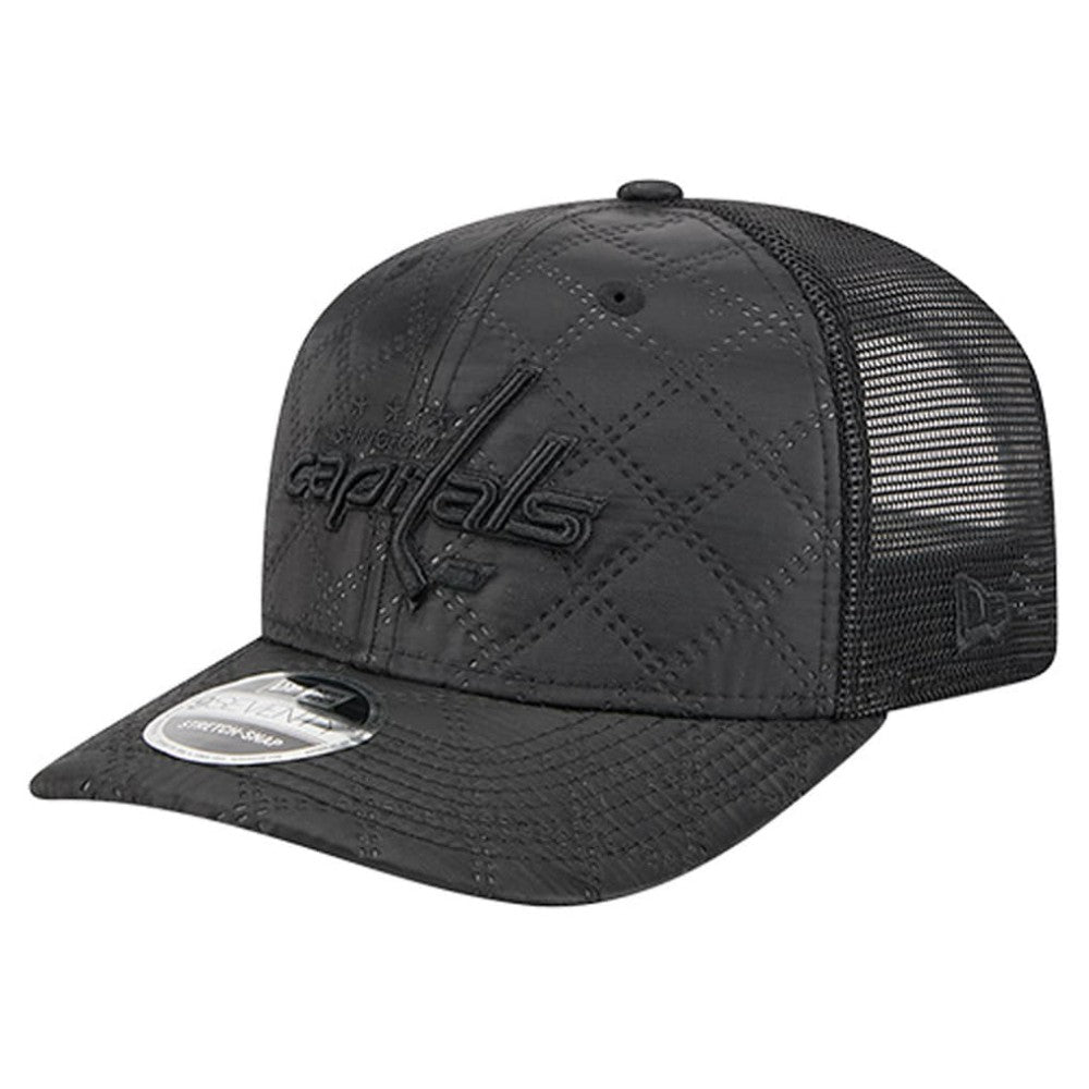 NHL Black Washington Capitals New Era Quilted Nylon 9SEVENTY Adjustable Trucker Hat