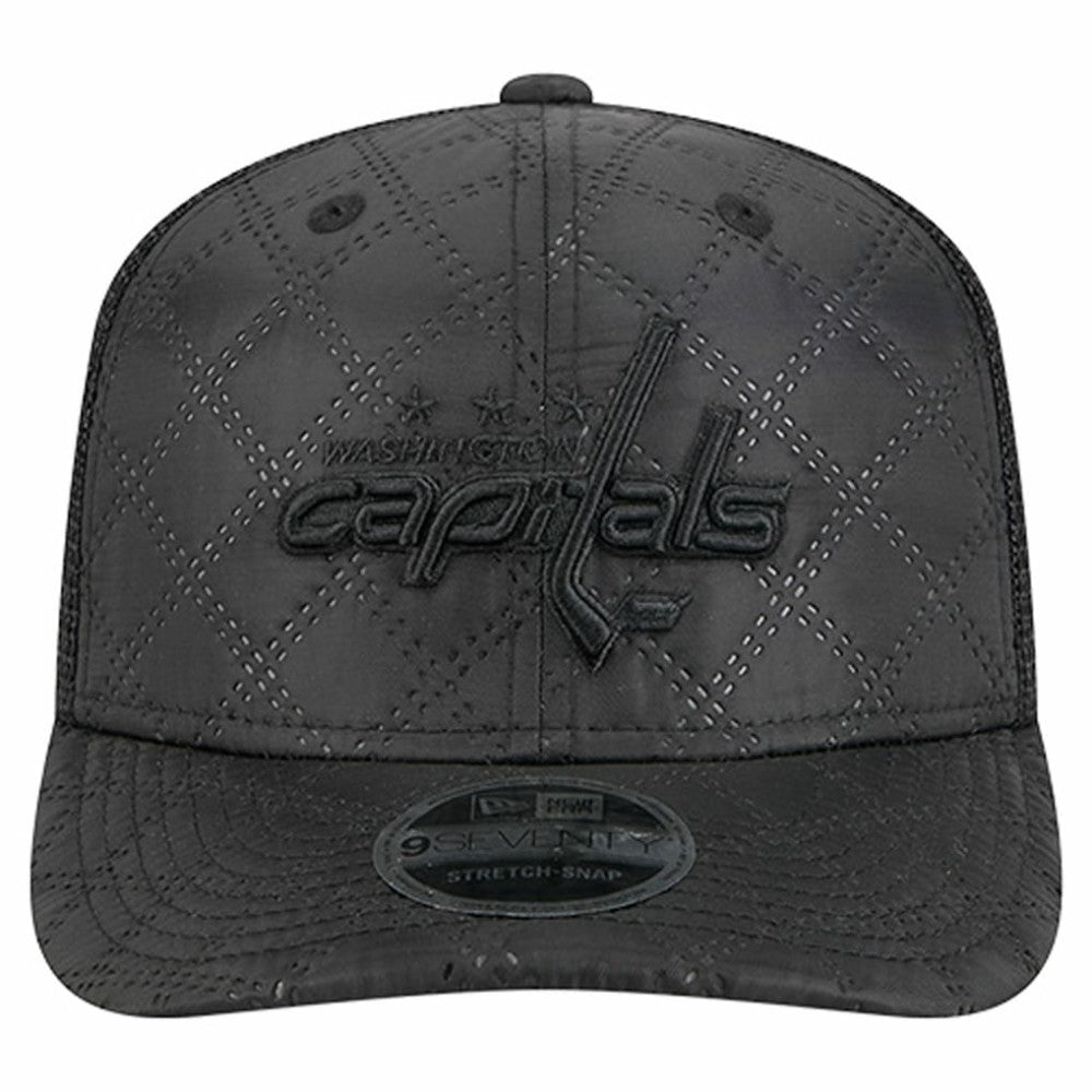 NHL Black Washington Capitals New Era Quilted Nylon 9SEVENTY Adjustable Trucker Hat