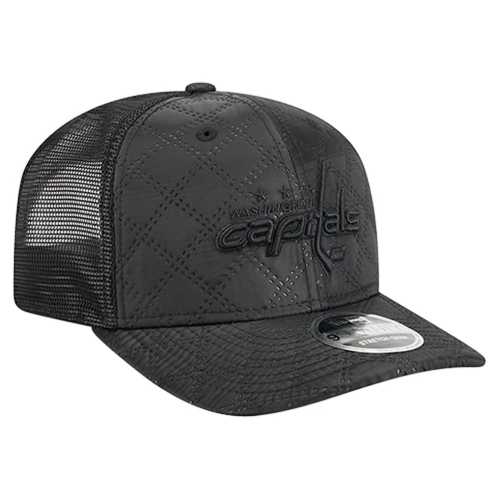 NHL Black Washington Capitals New Era Quilted Nylon 9SEVENTY Adjustable Trucker Hat