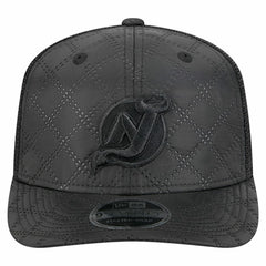 NHL Black New Jersey Devils New Era Quilted Nylon 9SEVENTY Adjustable Trucker Hat