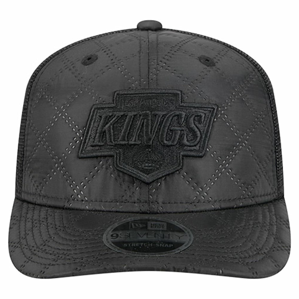 NHL Black Los Angeles Kings New Era Quilted Nylon 9SEVENTY Adjustable Trucker Hat