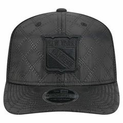 NHL Black New York Rangers New Era Quilted Nylon 9SEVENTY Adjustable Trucker Hat