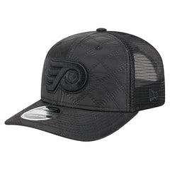 NHL Black Philadelphia Flyers New Era Quilted Nylon 9SEVENTY Adjustable Trucker Hat