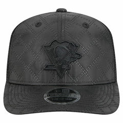 NHL Black Pittsburgh Penguins New Era Quilted Nylon 9SEVENTY Adjustable Trucker Hat