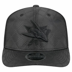 NHL Black San Jose Sharks New Era Quilted Nylon 9SEVENTY Adjustable Trucker Hat