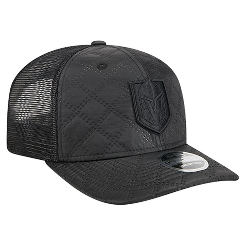 NHL Black Vegas Golden Knights New Era Quilted Nylon 9SEVENTY Adjustable Trucker Hat