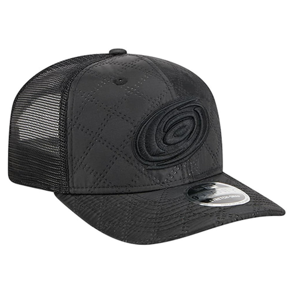 NHL Black Carolina Hurricanes New Era Quilted Nylon 9SEVENTY Adjustable Trucker Hat