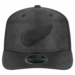 NHL Black Detroit Red Wings New Era Quilted Nylon 9SEVENTY Adjustable Trucker Hat