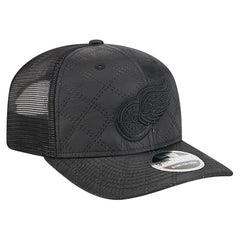 NHL Black Detroit Red Wings New Era Quilted Nylon 9SEVENTY Adjustable Trucker Hat