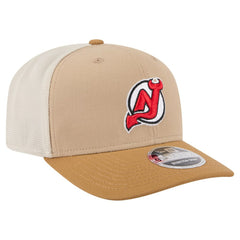 NHL Tan/Light Brown New Jersey Devils New Era Two-Tone Trucker 9SEVENTY Stretch Snap Adjustable Hat