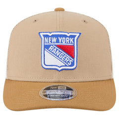 NHL Tan/Light Brown New York Rangers New Era Two-Tone Trucker 9SEVENTY Stretch Snap Adjustable Hat
