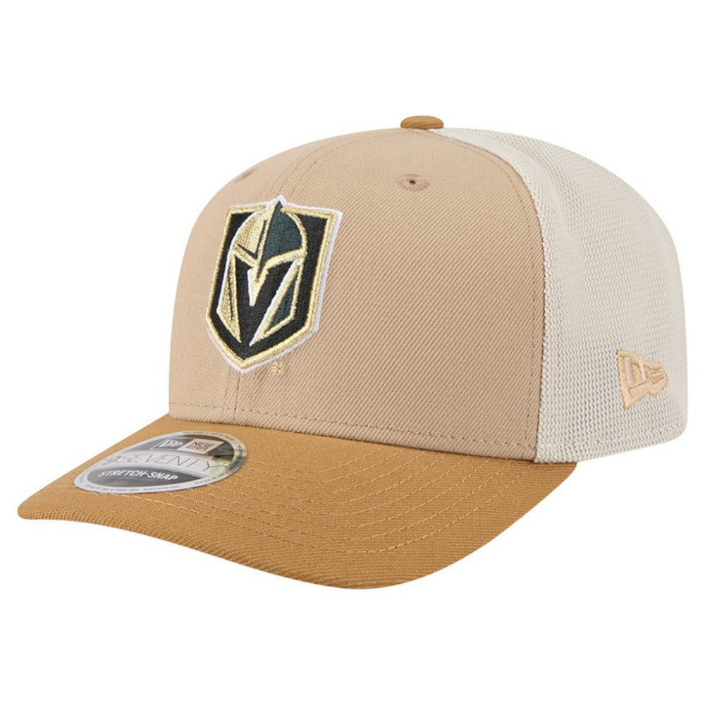 NHL Tan/Light Brown Vegas Golden Knights New Era Two-Tone Trucker 9SEVENTY Stretch Snap Adjustable Hat