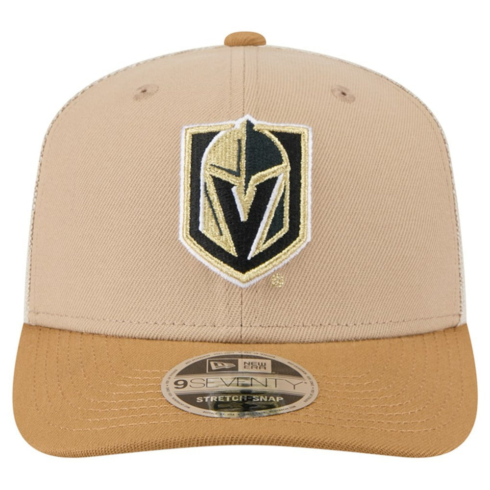 NHL Tan/Light Brown Vegas Golden Knights New Era Two-Tone Trucker 9SEVENTY Stretch Snap Adjustable Hat