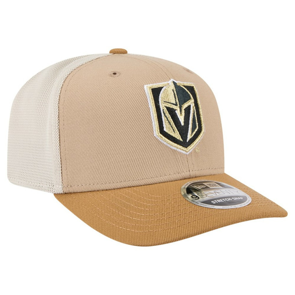 NHL Tan/Light Brown Vegas Golden Knights New Era Two-Tone Trucker 9SEVENTY Stretch Snap Adjustable Hat