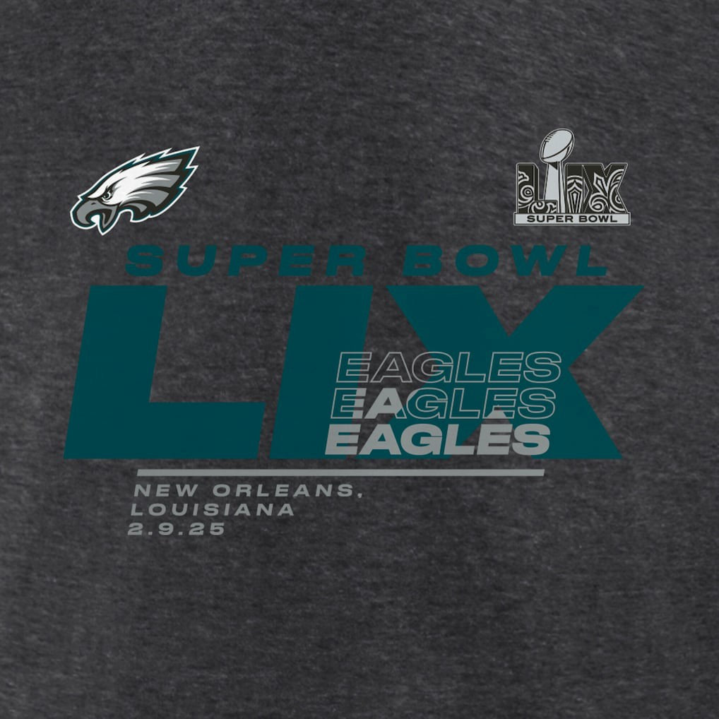 Women's Super Bowl LIX Quick Pass Long Sleeve V-Neck T-Shirt - Philadelphia Eagles