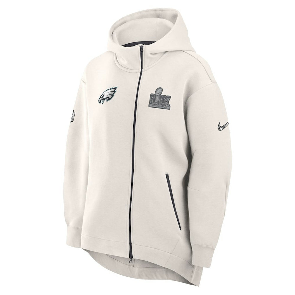 Women's Super Bowl LIX Opening Night Tech Fleece Full-Zip Hoodie - Philadelphia Eagles