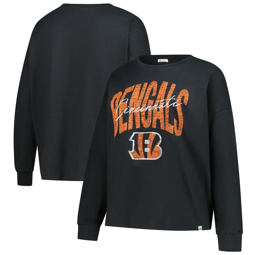 '47 Women's Plus Size Muse Sydney Long Sleeve T-Shirt - Cincinnati Bengals