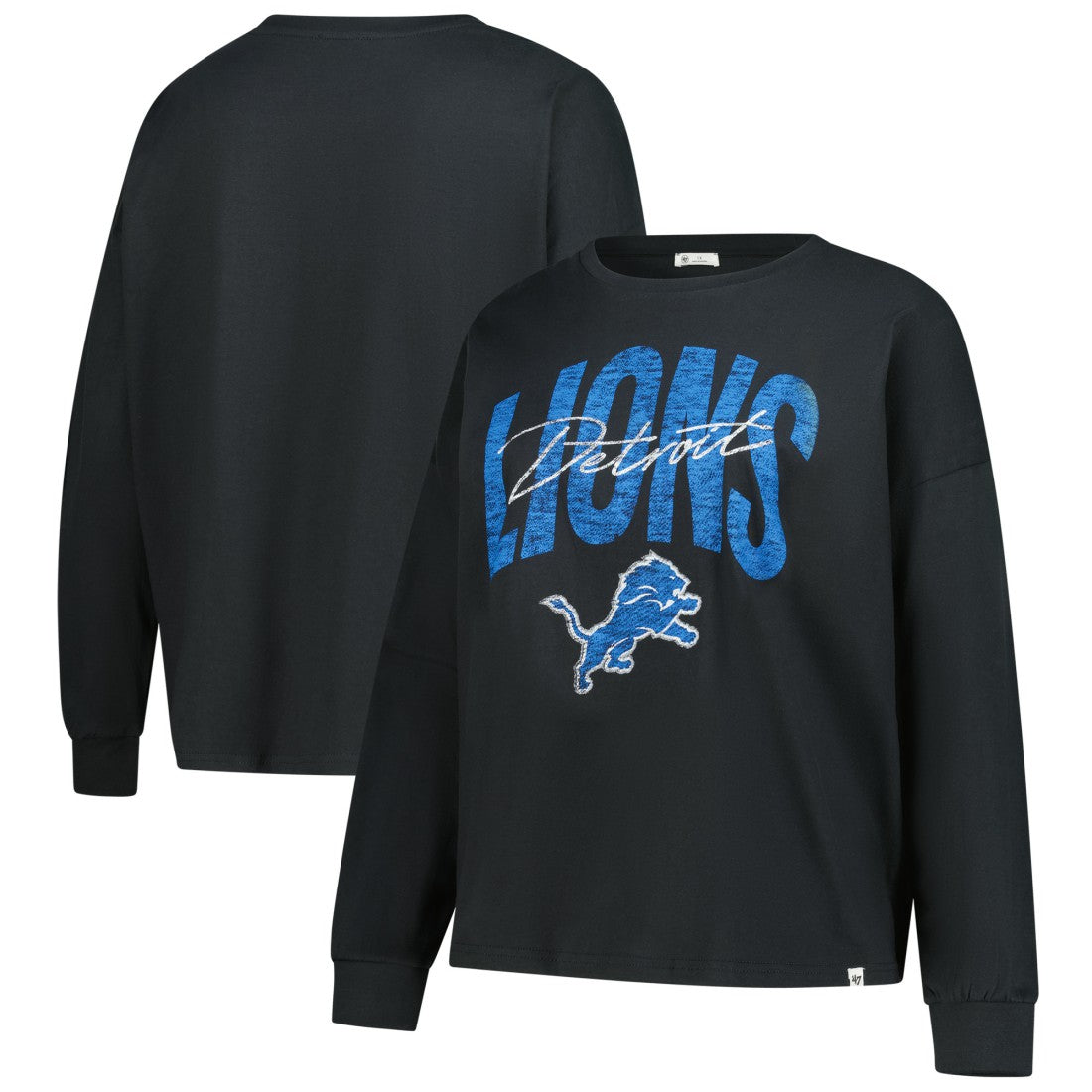 '47 Women's Plus Size Muse Sydney Long Sleeve T-Shirt - Detroit Lions