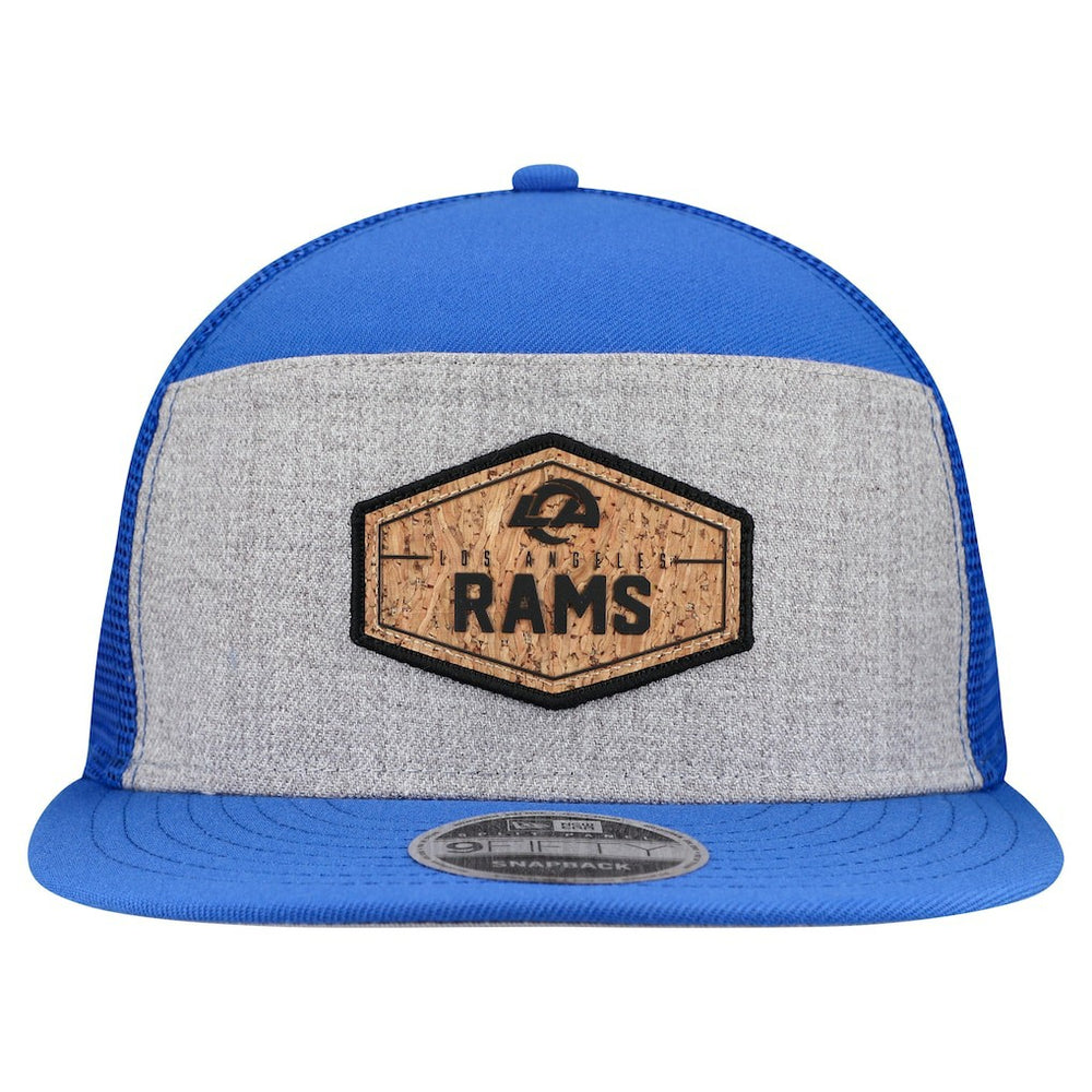 Cork Split Panel 9FIFTY Trucker Snapback Hat - Los Angeles Rams
