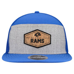 Cork Split Panel 9FIFTY Trucker Snapback Hat - Los Angeles Rams
