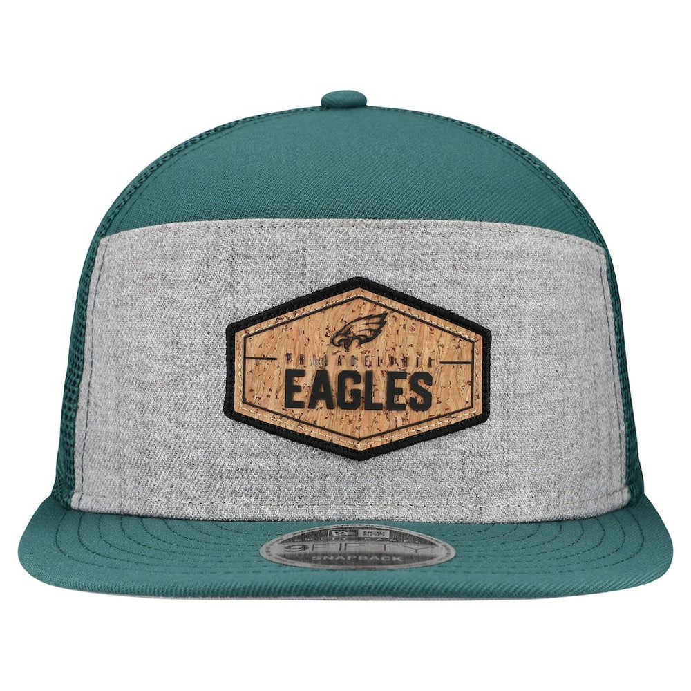 Cork Split Panel 9FIFTY Trucker Snapback Hat - Philadelphia Eagles