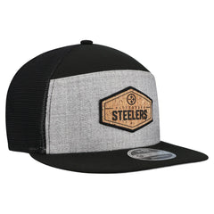 Cork Split Panel 9FIFTY Trucker Snapback Hat - Pittsburgh Steelers