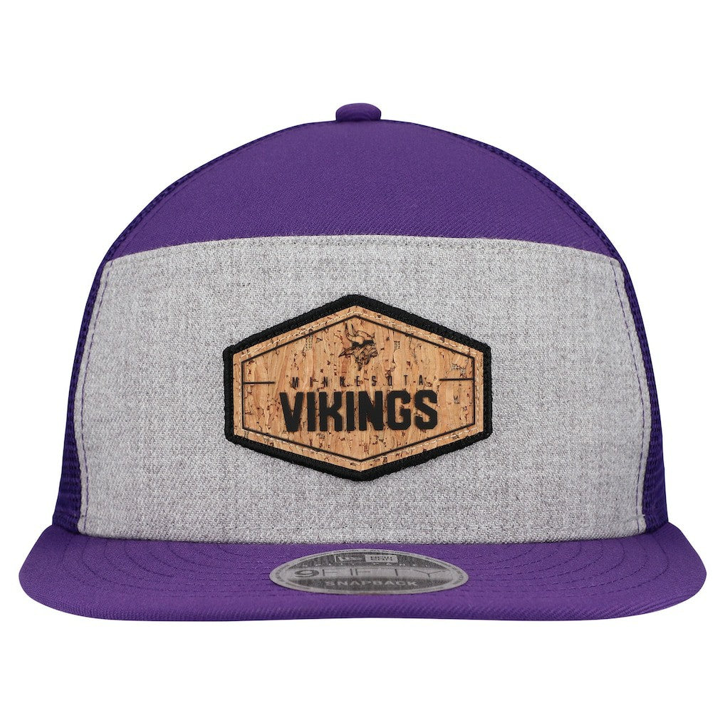 Cork Split Panel 9FIFTY Trucker Snapback Hat - Minnesota Vikings