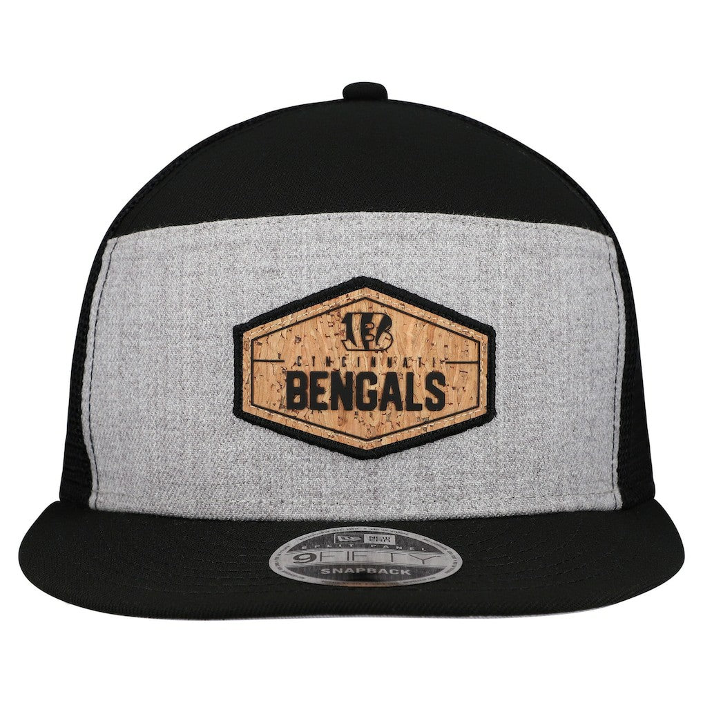 Cork Split Panel 9FIFTY Trucker Snapback Hat - Cincinnati Bengals
